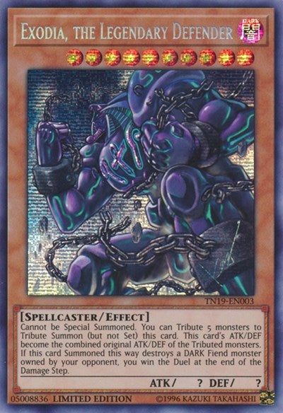 Exodia, the Legendary Defender [TN19-EN003] Prismatic Secret Rare | Exor Games Bridgewater