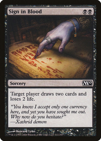 Sign in Blood [Magic 2010] | Exor Games Bridgewater