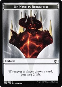 Ob Nixilis, Reignited Emblem // Zombie (010) Double-sided Token [Commander 2019] | Exor Games Bridgewater