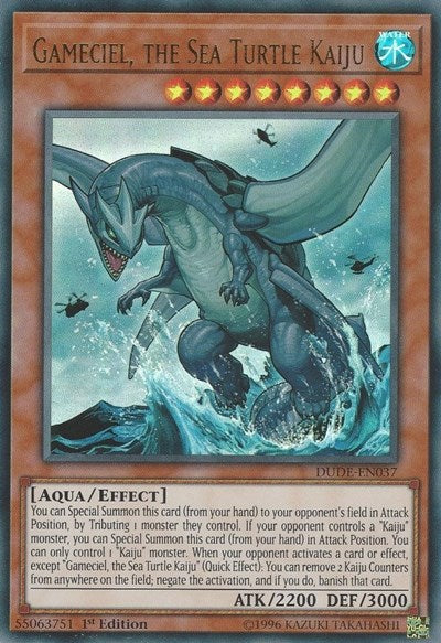 Gameciel, the Sea Turtle Kaiju [DUDE-EN037] Ultra Rare | Exor Games Bridgewater