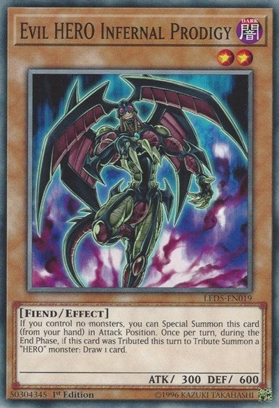 Evil HERO Infernal Prodigy [LED5-EN019] Common | Exor Games Bridgewater