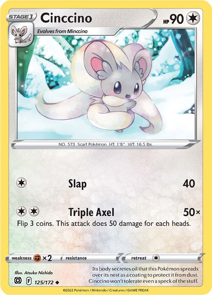 Cinccino (125/172) [Sword & Shield: Brilliant Stars] | Exor Games Bridgewater