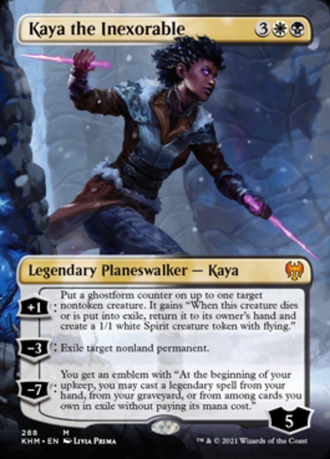 Kaya the Inexorable (Borderless) [Kaldheim] | Exor Games Bridgewater