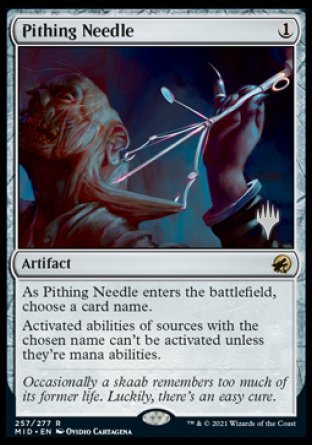 Pithing Needle (Promo Pack) [Innistrad: Midnight Hunt Promos] | Exor Games Bridgewater