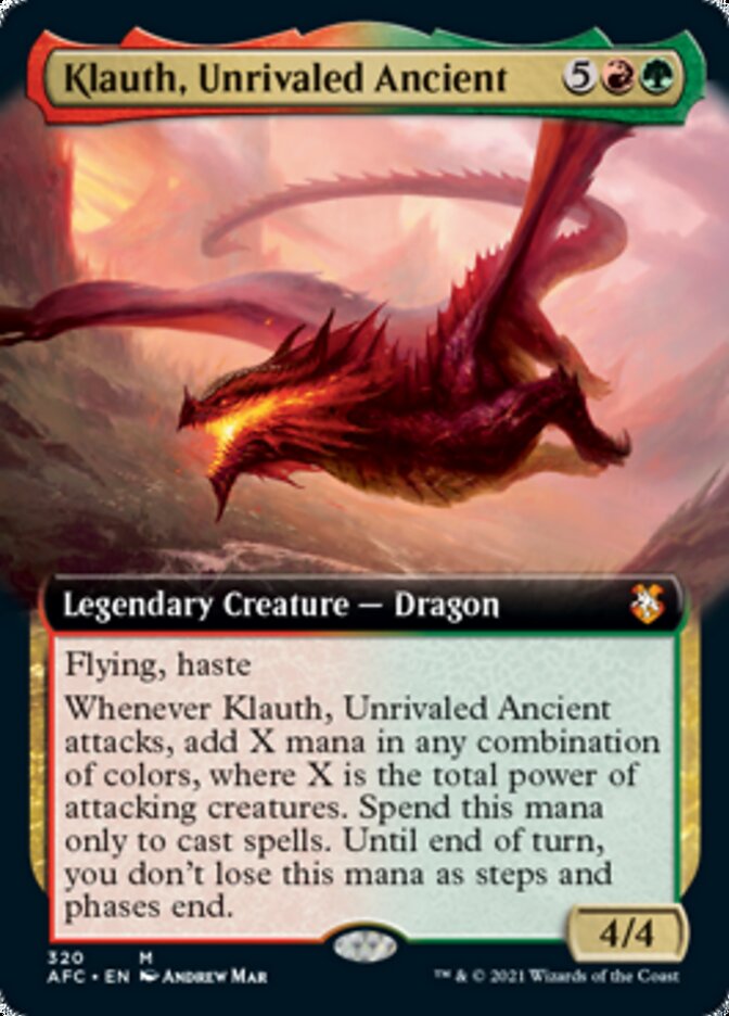 Klauth, Unrivaled Ancient (Extended) [Dungeons & Dragons: Adventures in the Forgotten Realms Commander] | Exor Games Bridgewater