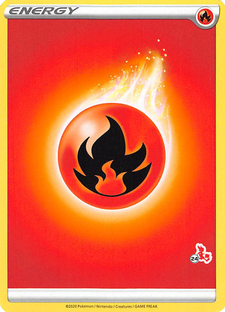 Fire Energy (Cinderace Stamp #24) [Battle Academy 2022] | Exor Games Bridgewater