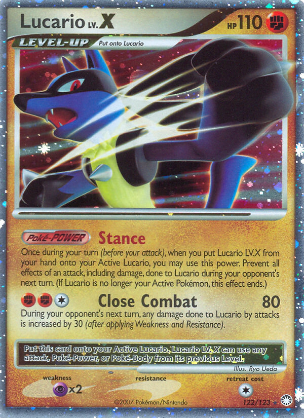 Lucario LV.X (122/123) [Diamond & Pearl: Mysterious Treasures] | Exor Games Bridgewater