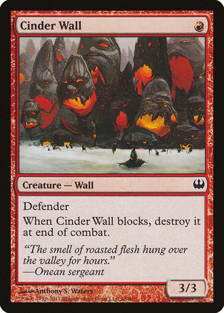 Cinder Wall [Duel Decks: Knights vs. Dragons] | Exor Games Bridgewater