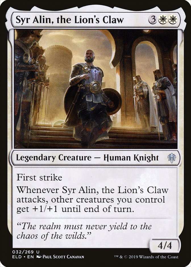 Syr Alin, the Lion's Claw [Throne of Eldraine] | Exor Games Bridgewater