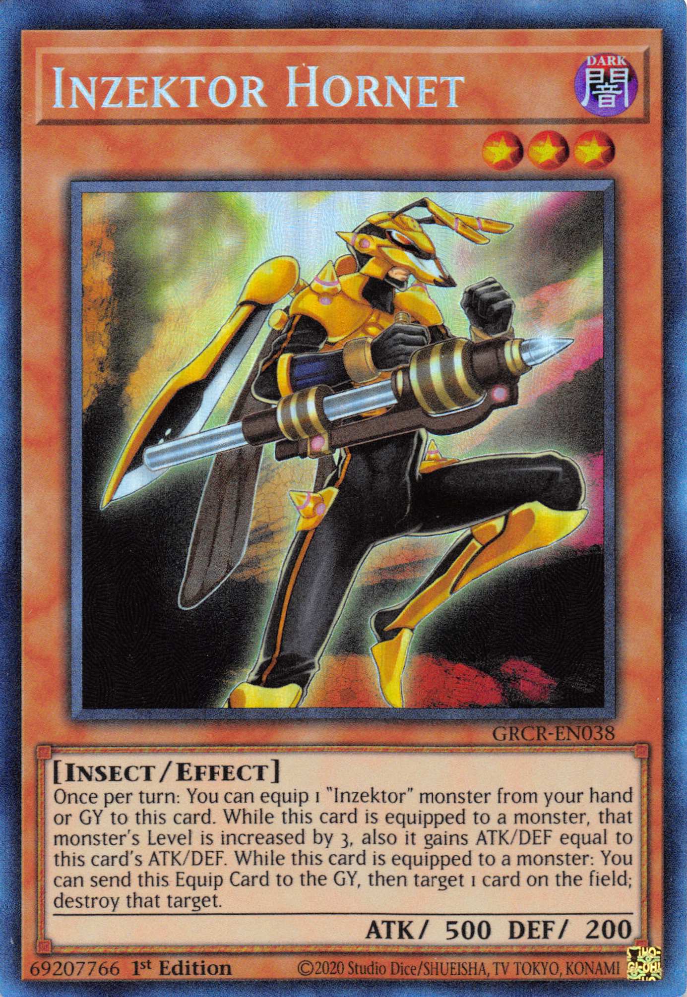 Inzektor Hornet [GRCR-EN038] Collector's Rare | Exor Games Bridgewater