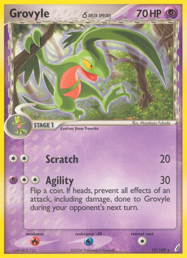 Grovyle(19/100) (Delta Species) [EX: Crystal Guardians] | Exor Games Bridgewater