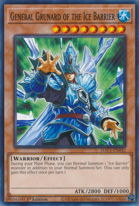 General Grunard of the Ice Barrier [HAC1-EN042] Common | Exor Games Bridgewater