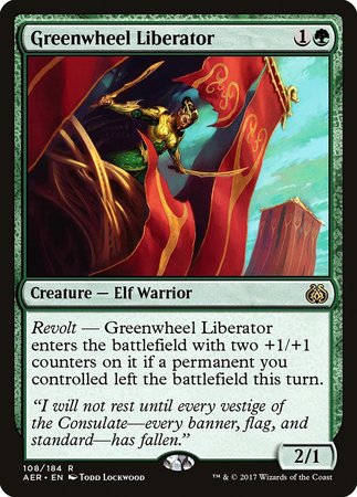 Greenwheel Liberator [Aether Revolt] | Exor Games Bridgewater