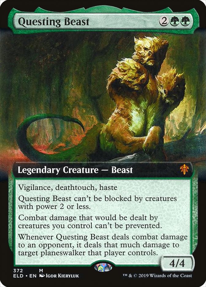 Questing Beast (Extended Art) [Throne of Eldraine] | Exor Games Bridgewater