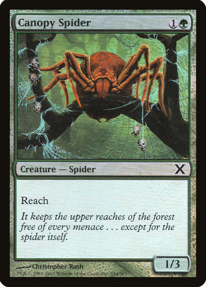 Canopy Spider (Premium Foil) [Tenth Edition] | Exor Games Bridgewater