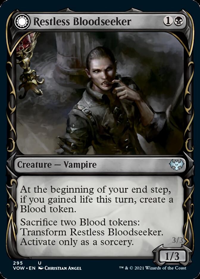 Restless Bloodseeker // Bloodsoaked Reveler (Showcase Fang Frame) [Innistrad: Crimson Vow] | Exor Games Bridgewater