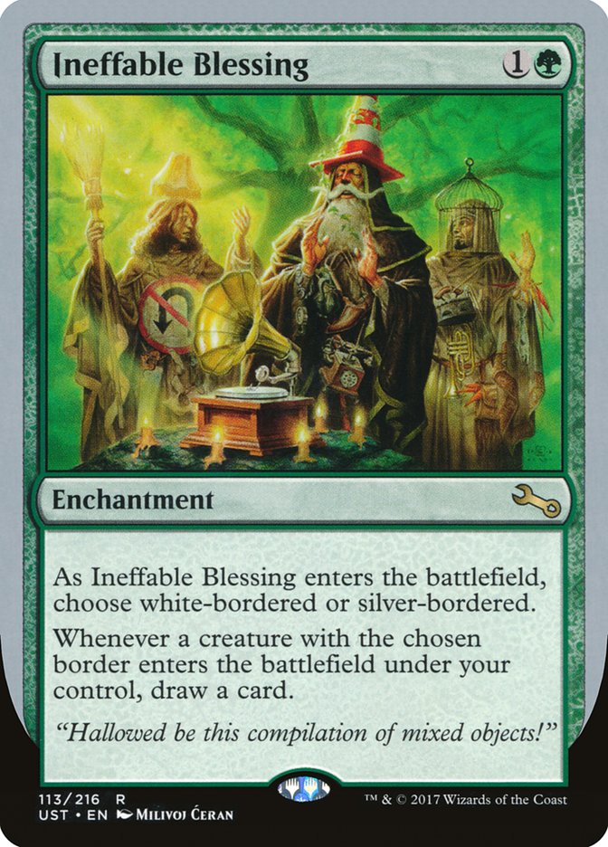 Ineffable Blessing ("choose white-bordered or silver-bordered") [Unstable] | Exor Games Bridgewater