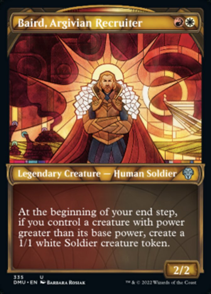 Baird, Argivian Recruiter (Showcase Textured) [Dominaria United] | Exor Games Bridgewater
