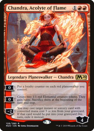 Chandra, Acolyte of Flame [Core Set 2020 Promos] | Exor Games Bridgewater