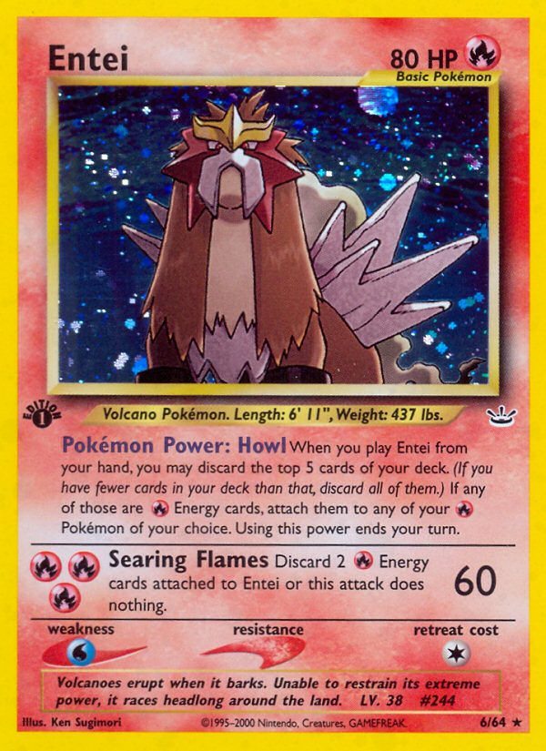 Entei (6/64) [Neo Revelation 1st Edition] | Exor Games Bridgewater