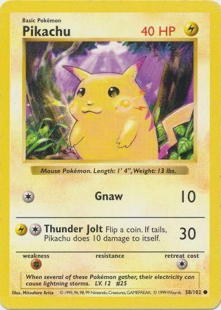 Pikachu (58/102) [Base Set Shadowless Unlimited] | Exor Games Bridgewater