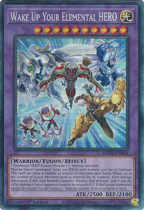 Wake Up Your Elemental HERO [MAZE-EN014] Collector's Rare | Exor Games Bridgewater