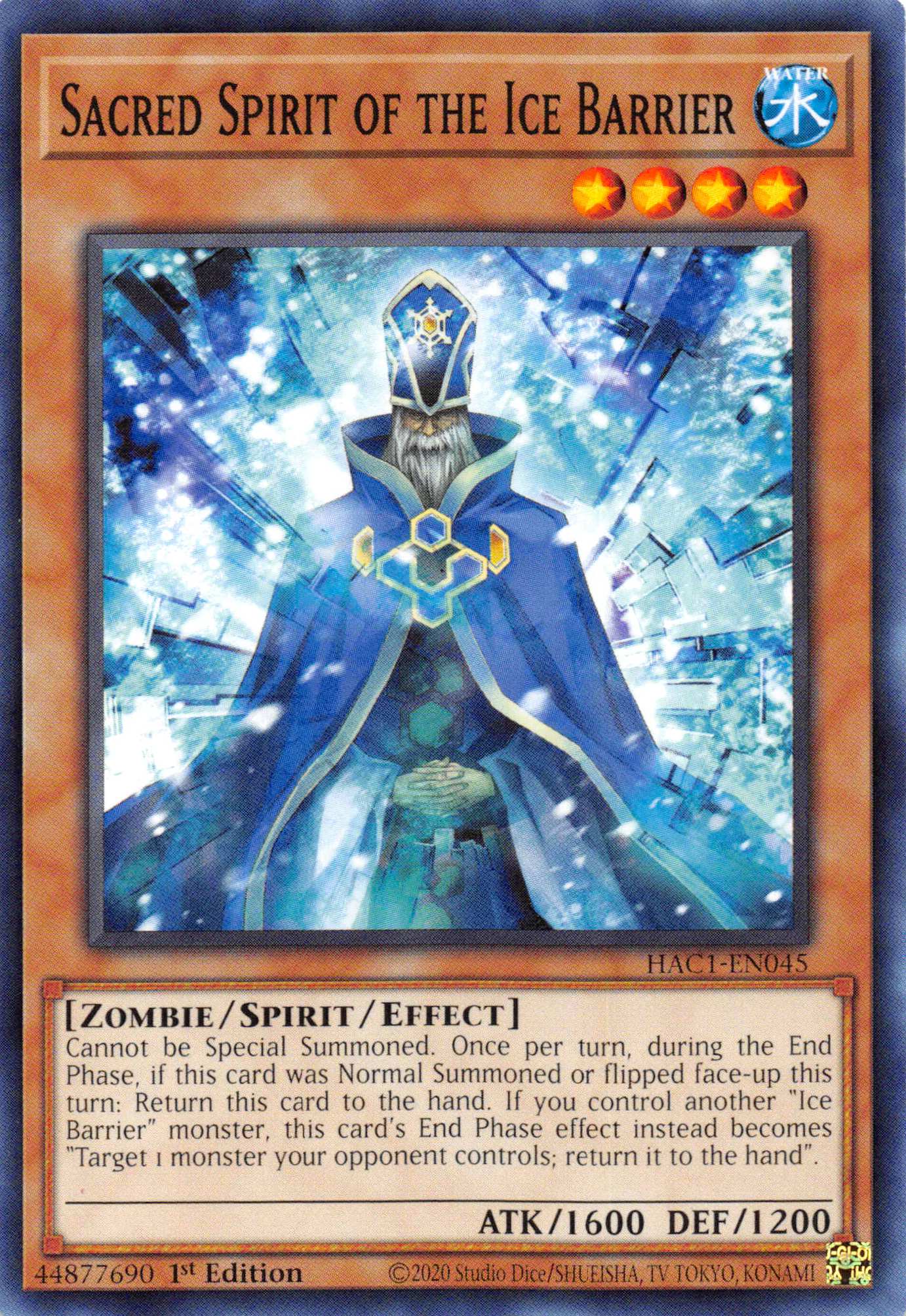 Sacred Spirit of the Ice Barrier (Duel Terminal) [HAC1-EN045] Parallel Rare | Exor Games Bridgewater