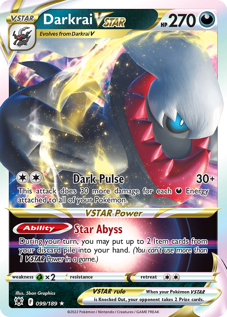 Darkrai VSTAR (099/189) (Jumbo Card) [Sword & Shield: Astral Radiance] | Exor Games Bridgewater