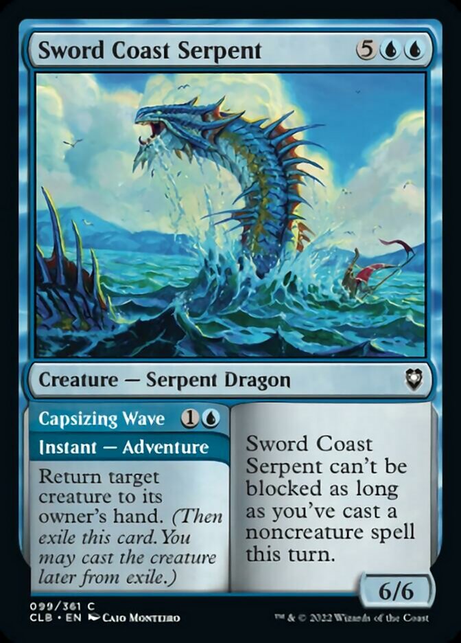 Sword Coast Serpent // Capsizing Wave [Commander Legends: Battle for Baldur's Gate] | Exor Games Bridgewater