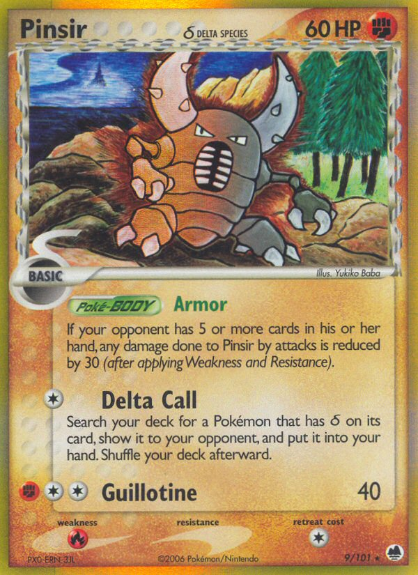 Pinsir (9/101) (Delta Species) [EX: Dragon Frontiers] | Exor Games Bridgewater