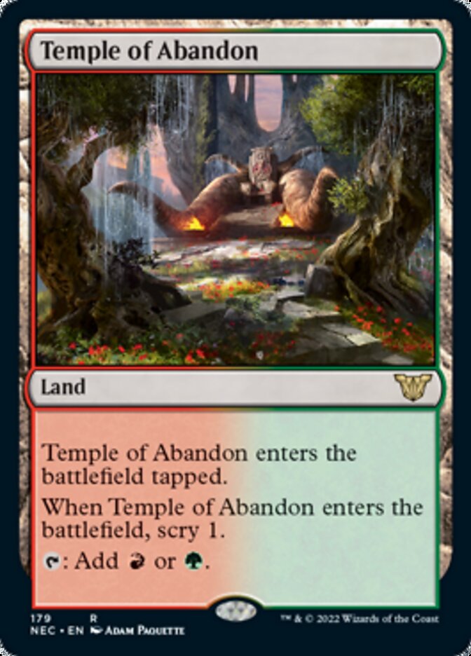 Temple of Abandon [Kamigawa: Neon Dynasty Commander] | Exor Games Bridgewater