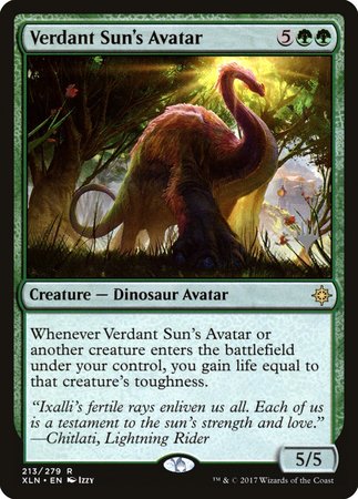 Verdant Sun's Avatar [Ixalan Promos] | Exor Games Bridgewater