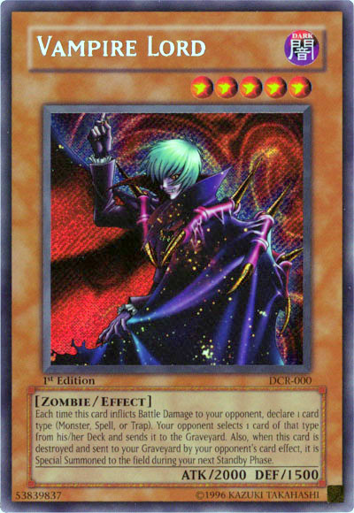 Vampire Lord [DCR-000] Secret Rare | Exor Games Bridgewater