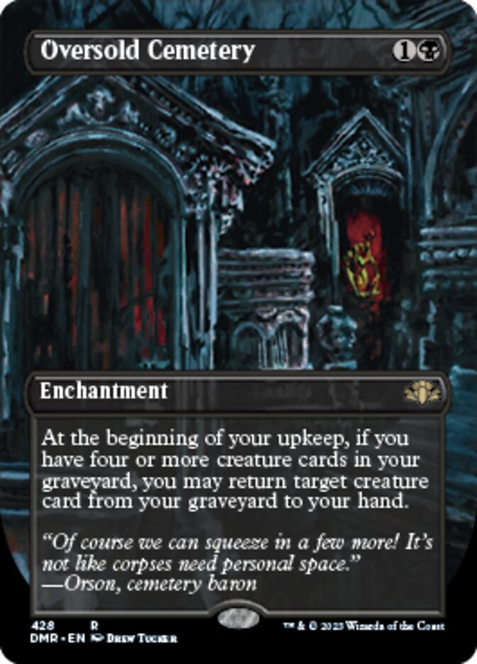 Oversold Cemetery (Borderless Alternate Art) [Dominaria Remastered] | Exor Games Bridgewater