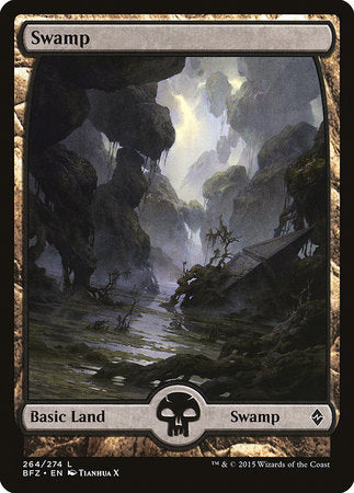 Swamp (264) - Full Art [Battle for Zendikar] | Exor Games Bridgewater