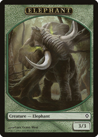 Elephant Token [Worldwake Tokens] | Exor Games Bridgewater