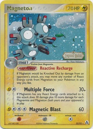 Magneton (22/92) (Stamped) [EX: Legend Maker] | Exor Games Bridgewater