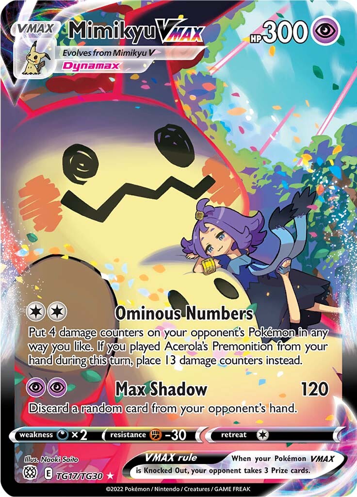 Mimikyu VMAX (TG17/TG30) [Sword & Shield: Brilliant Stars] | Exor Games Bridgewater