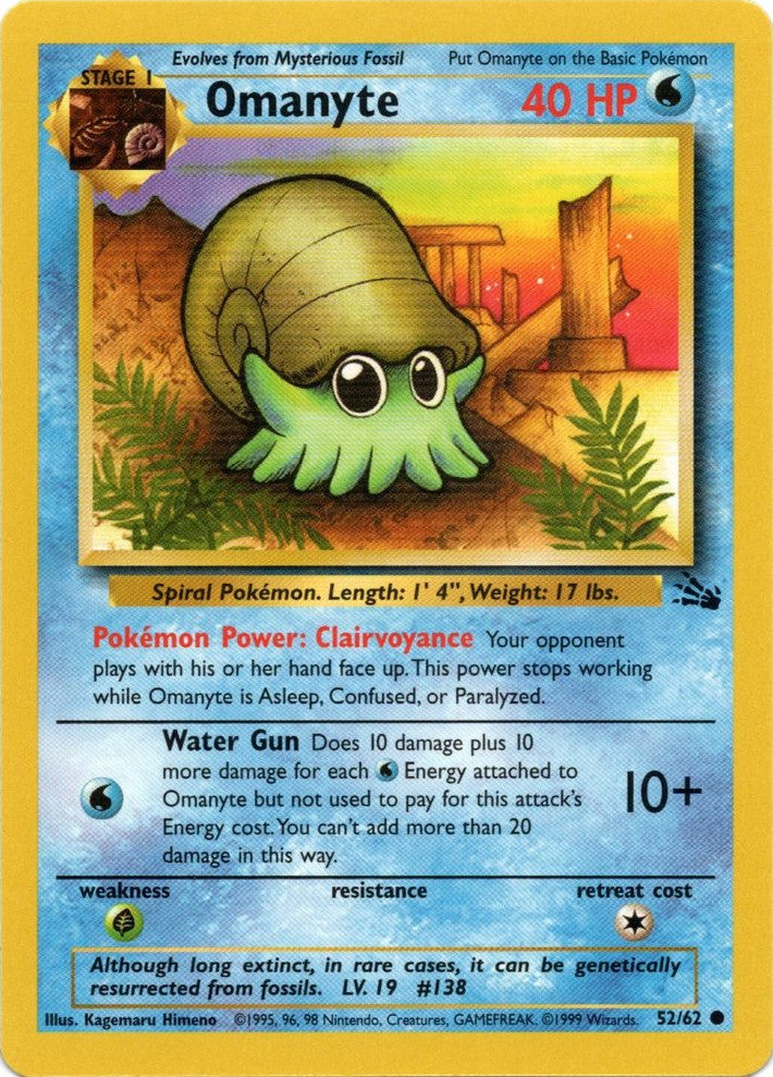 Omanyte (52/62) [Fossil Unlimited] | Exor Games Bridgewater