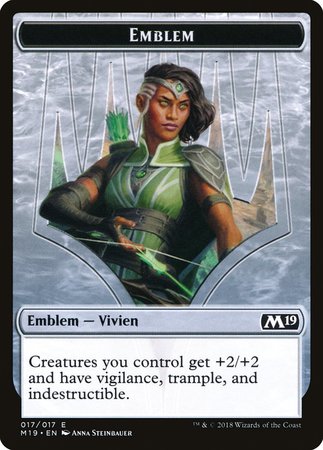 Emblem - Vivien Reid [Core Set 2019 Tokens] | Exor Games Bridgewater