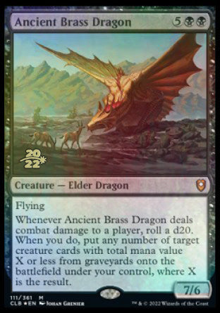 Ancient Brass Dragon [Commander Legends: Battle for Baldur's Gate Prerelease Promos] | Exor Games Bridgewater