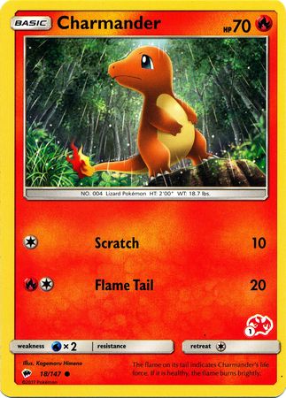 Charmander (18/147) (Charizard Stamp #1) [Battle Academy 2020] | Exor Games Bridgewater