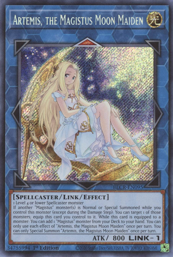 Artemis, the Magistus Moon Maiden [BLCR-EN095] Secret Rare | Exor Games Bridgewater