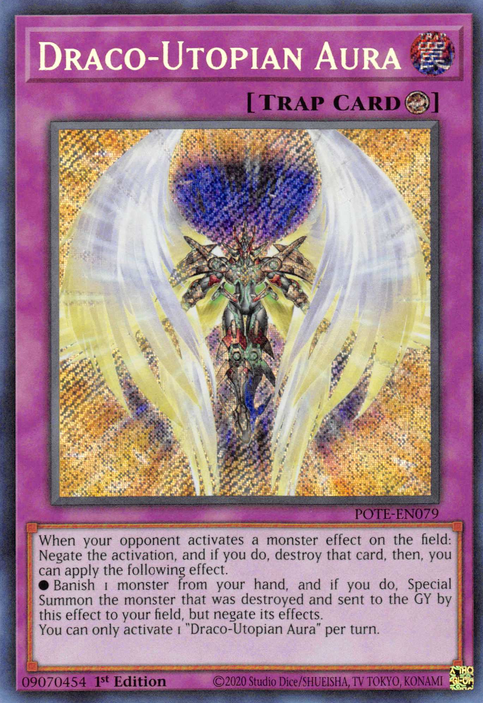 Draco-Utopian Aura [POTE-EN079] Secret Rare | Exor Games Bridgewater