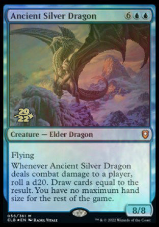 Ancient Silver Dragon [Commander Legends: Battle for Baldur's Gate Prerelease Promos] | Exor Games Bridgewater