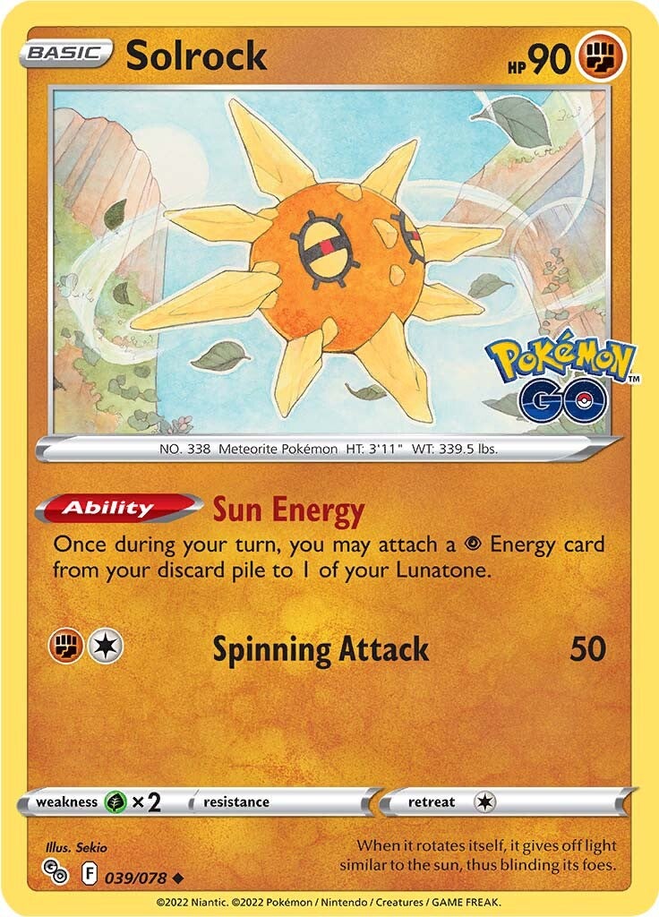 Solrock (039/078) [Pokémon GO] | Exor Games Bridgewater