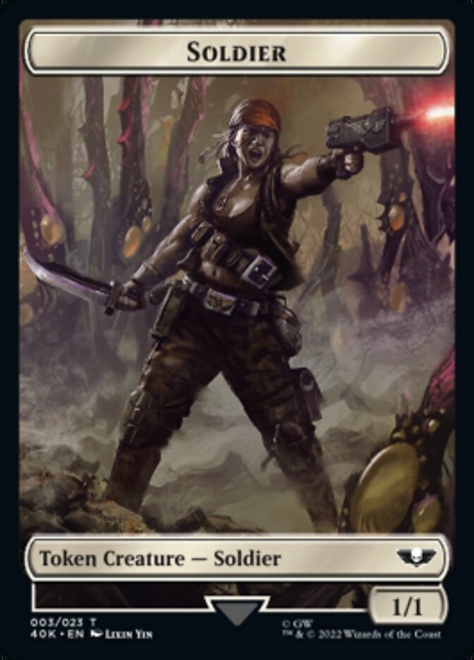 Soldier (003) // Sicarian Infiltrator Double-sided Token [Universes Beyond: Warhammer 40,000 Tokens] | Exor Games Bridgewater