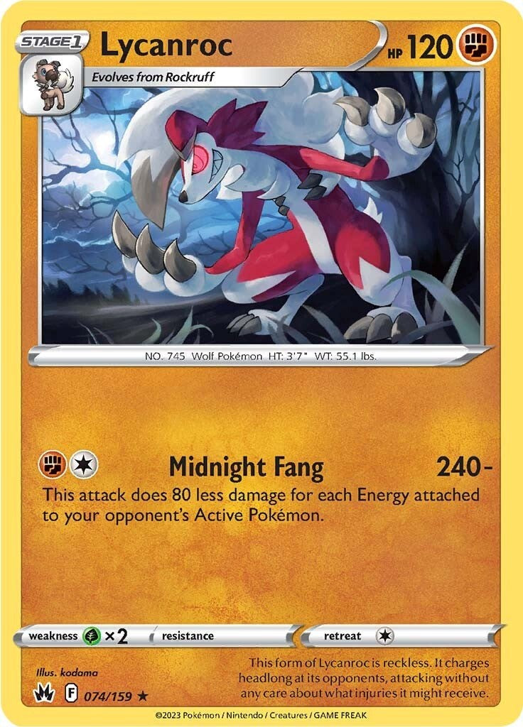 Lycanroc (074/159) [Sword & Shield: Crown Zenith] | Exor Games Bridgewater