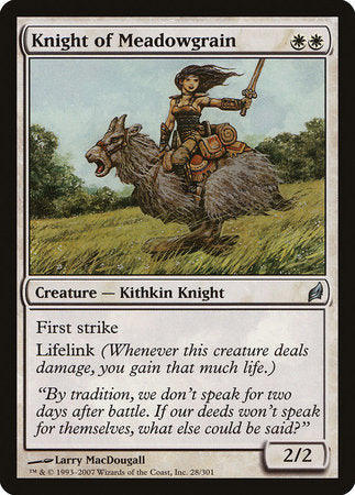 Knight of Meadowgrain [Lorwyn] | Exor Games Bridgewater