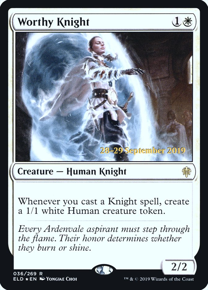 Worthy Knight  [Throne of Eldraine Prerelease Promos] | Exor Games Bridgewater